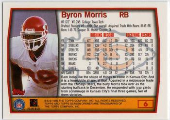 1999 Topps Season Opener #6 Byron Morris Back