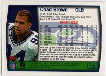 1999 Topps Season Opener #12 Chad Brown Back