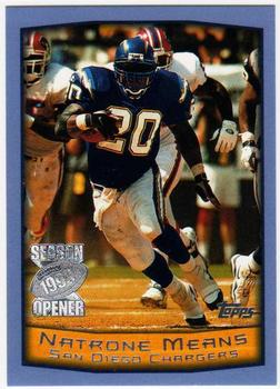 1999 Topps Season Opener #25 Natrone Means Front