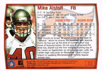 1999 Topps Season Opener #33 Mike Alstott Back