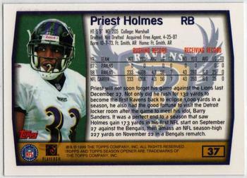 1999 Topps Season Opener #37 Priest Holmes Back