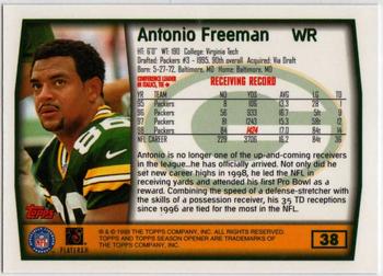 1999 Topps Season Opener #38 Antonio Freeman Back