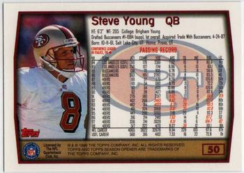 1999 Topps Season Opener #50 Steve Young Back