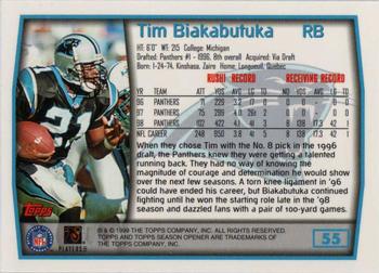 1999 Topps Season Opener #55 Tim Biakabutuka Back