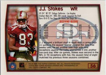 1999 Topps Season Opener #56 J.J. Stokes Back