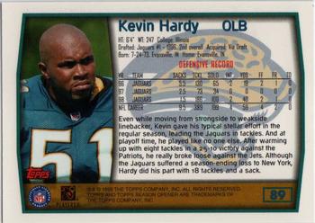 1999 Topps Season Opener #89 Kevin Hardy Back