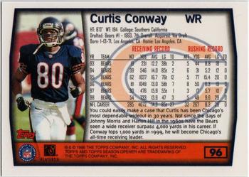 1999 Topps Season Opener #96 Curtis Conway Back