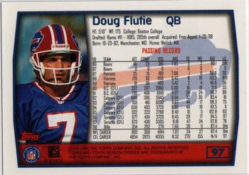 1999 Topps Season Opener #97 Doug Flutie Back