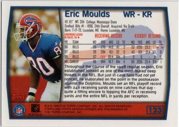 1999 Topps Season Opener #123 Eric Moulds Back