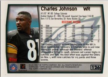 1999 Topps Season Opener #126 Charles Johnson Back