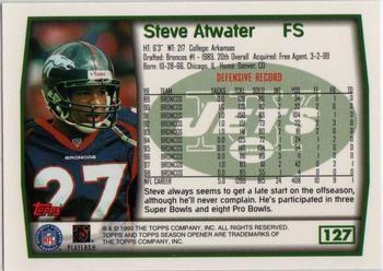 1999 Topps Season Opener #127 Steve Atwater Back