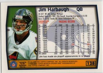 1999 Topps Season Opener #128 Jim Harbaugh Back