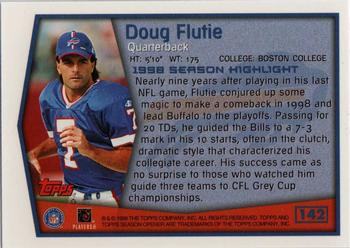 1999 Topps Season Opener #142 Doug Flutie Back