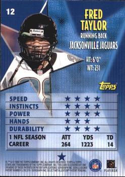 1999 Topps Stars #12 Fred Taylor Back