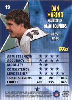 1999 Topps Stars #19 Dan Marino Back