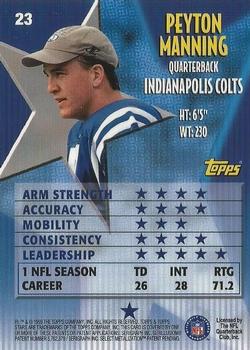 1999 Topps Stars #23 Peyton Manning Back