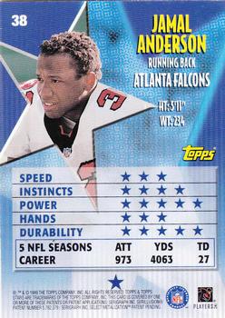 1999 Topps Stars #38 Jamal Anderson Back