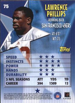 1999 Topps Stars #75 Lawrence Phillips Back