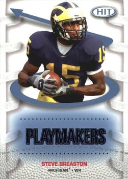 2007 SAGE HIT - Playmakers Blue #P15 Steve Breaston Front