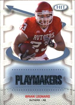 2007 SAGE HIT - Playmakers Blue #P46 Brian Leonard Front