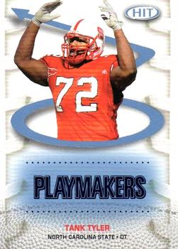 2007 SAGE HIT - Playmakers Blue #P57 Tank Tyler Front