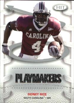 2007 SAGE HIT - Playmakers Silver #P4 Sidney Rice Front