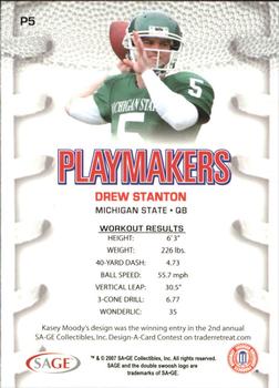 2007 SAGE HIT - Playmakers Silver #P5 Drew Stanton Back