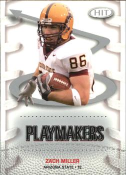 2007 SAGE HIT - Playmakers Silver #P7 Zach Miller Front