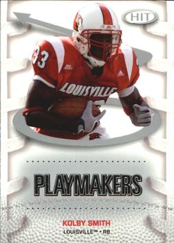 2007 SAGE HIT - Playmakers Silver #P33 Kolby Smith Front