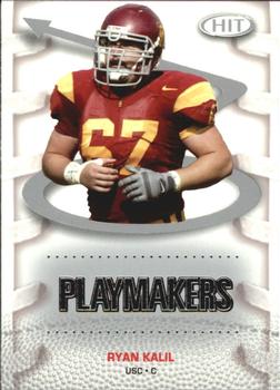2007 SAGE HIT - Playmakers Silver #P37 Ryan Kalil Front