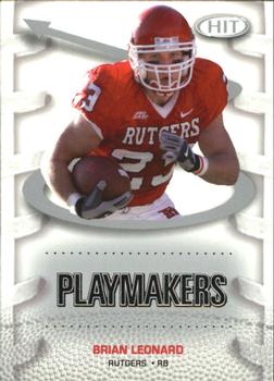 2007 SAGE HIT - Playmakers Silver #P46 Brian Leonard Front