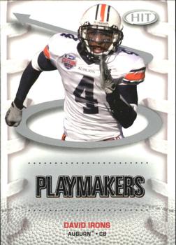 2007 SAGE HIT - Playmakers Silver #P54 David Irons Front
