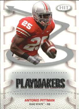 2007 SAGE HIT - Playmakers Silver #P59 Antonio Pittman Front