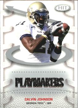 2007 SAGE HIT - Playmakers Silver #P61 Calvin Johnson Front