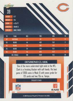 2007 Score - Atomic #39 Desmond Clark Back