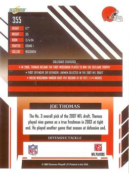 2007 Score - Atomic #355 Joe Thomas Back