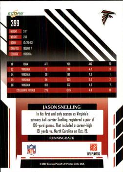 2007 Score - Updates #399 Jason Snelling Back