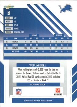 2007 Score - Updates #51 Tatum Bell Back