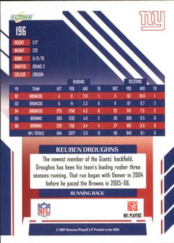 2007 Score - Updates #196 Reuben Droughns Back