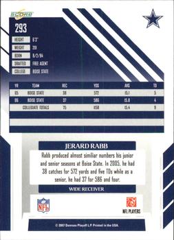 2007 Score - Updates #293 Jerard Rabb Back