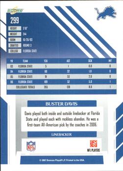 2007 Score - Updates #299 Buster Davis Back