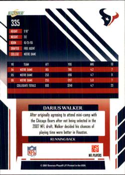 2007 Score - Updates #335 Darius Walker Back
