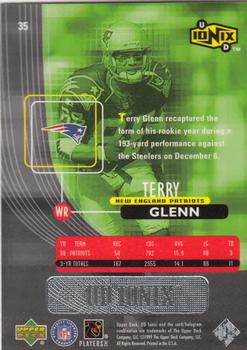 1999 UD Ionix #35 Terry Glenn Back