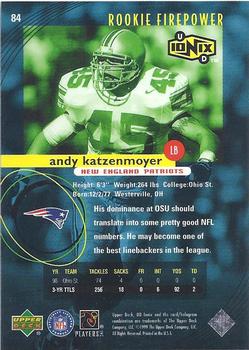 1999 UD Ionix #84 Andy Katzenmoyer Back