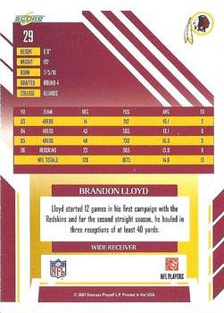 2007 Score - Glossy #29 Brandon Lloyd Back
