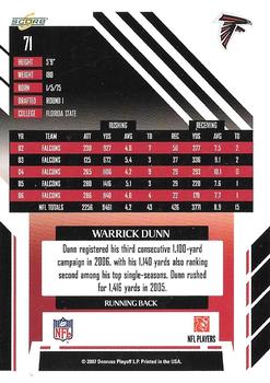 2007 Score - Glossy #71 Warrick Dunn Back