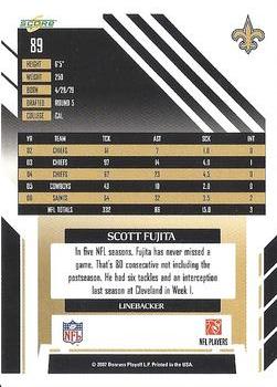 2007 Score - Glossy #89 Scott Fujita Back