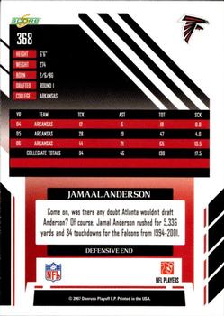 2007 Score - Glossy #368 Jamaal Anderson Back