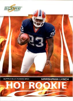 2007 Score - Hot Rookies #HR-4 Marshawn Lynch Front