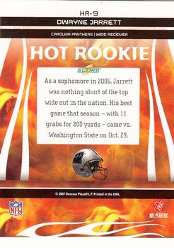 2007 Score - Hot Rookies Glossy #HR-9 Dwayne Jarrett Back